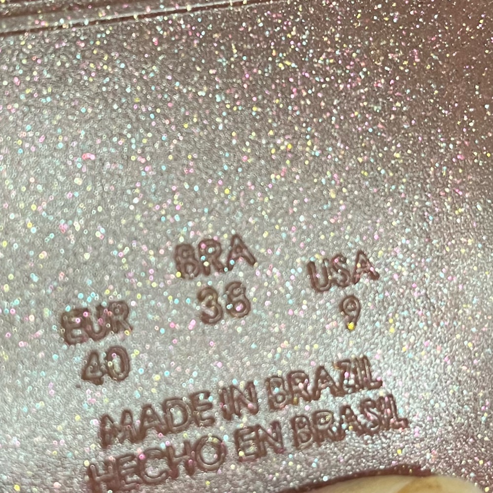 Steve Madden slip on pink glittering jelly sandals - Picture 7 of 8